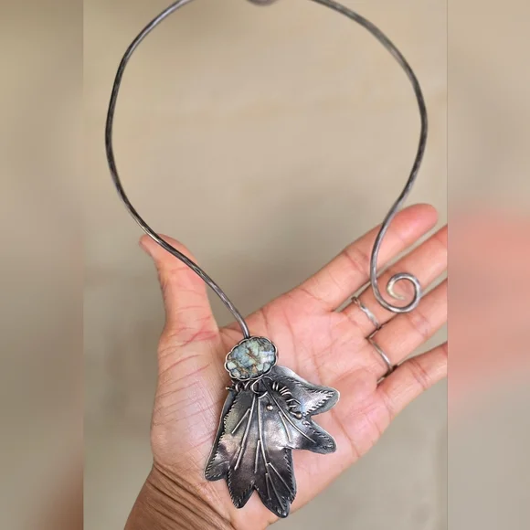 Artisan ART IN MOTION heavy high-grade 7 dwarfs variscite 925 sterling silver - Picture 10 of 17